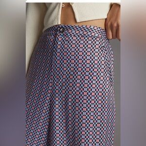 Anthropologie Maeve Geometric Print Wide Leg Pant Size 4